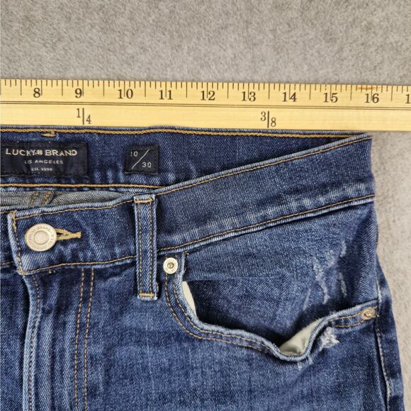 Lucky Brand Jeans Womens Size 10/30 Midrise Boyfriend Sienna Distressed - Picture 15 of 16